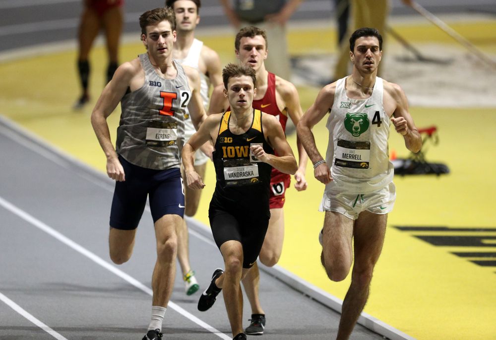 Iowa's Tyler VanDraska runs the 1000 meters during the 2019 Larry Wieczorek Invitational Friday, January 18, 2019 at the Hawkeye Tennis and Recreation Center. (Brian Ray/hawkeyesports.com)