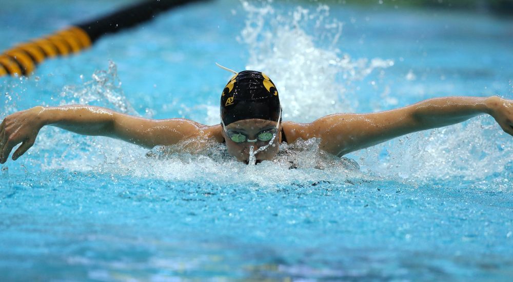 Iowa's Devin Jacobs swims the 200 yard Individual Medley Thursday, November 15, 2018 during the 2018 Hawkeye Invitational at the Campus Recreation and Wellness Center. (Brian Ray/hawkeyesports.com)