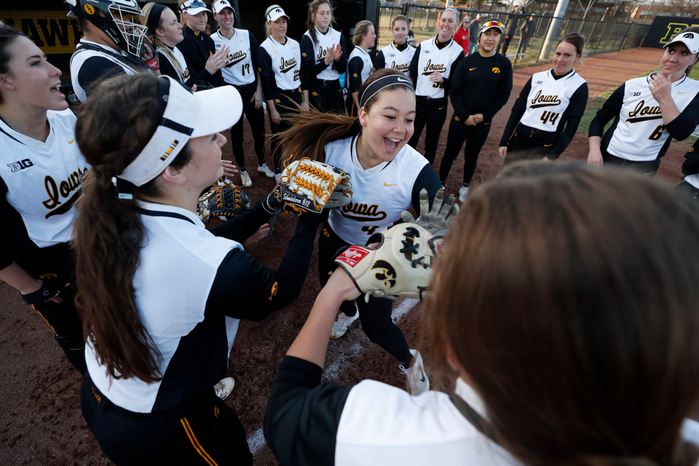 Iowa Hawkeyes infielder Taylor Libby (4) against Western Illinois Tuesday, April 17, 2018 at Bob Pearl Field. (Brian Ray/hawkeyesports.com)
