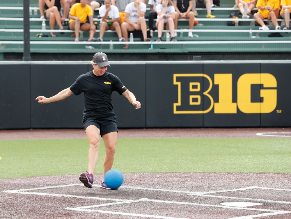 Head Women's Golf Coach Megan Menzel during the Iowa Student Athlete Kickoff Kickball game Sunday, August 19, 2018 at Duane Banks Field. (Brian Ray/hawkeyesports.com)