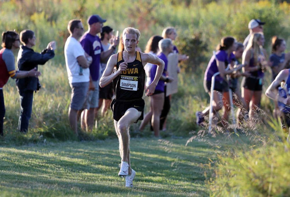 IowaÕs Luke Sampson runs in the 2019 Hawkeye Invitational Friday, September 6, 2019 at the Ashton Cross Country Course. (Brian Ray/hawkeyesports.com)