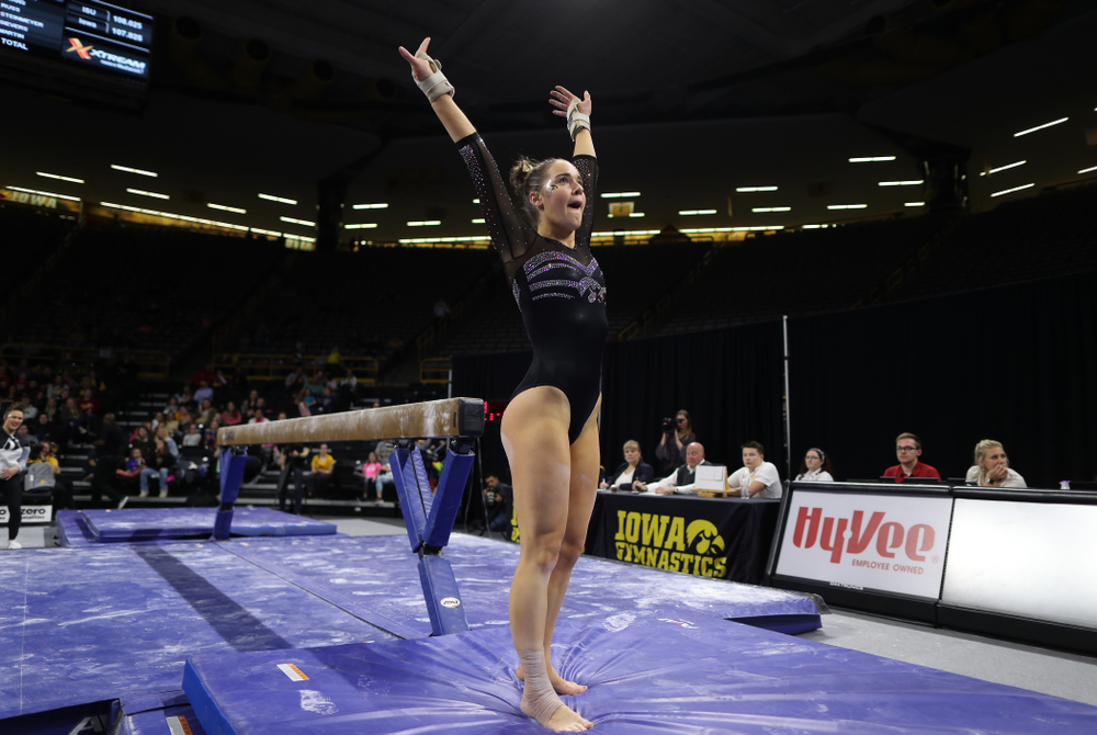 The Iowa Hawkeyes against the Iowa State Cyclones Friday, March 1, 2019 at Carver-Hawkeye Arena. (Brian Ray/hawkeyesports.com)