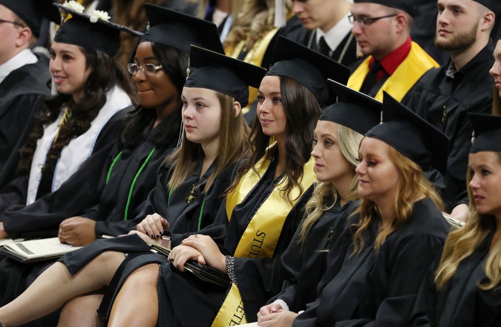 Iowa Softball's Angela Schmiederer during the Fall Commencement Ceremony Saturday, December 15, 2018 at Carver-Hawkeye Arena. (Brian Ray/hawkeyesports.com)
