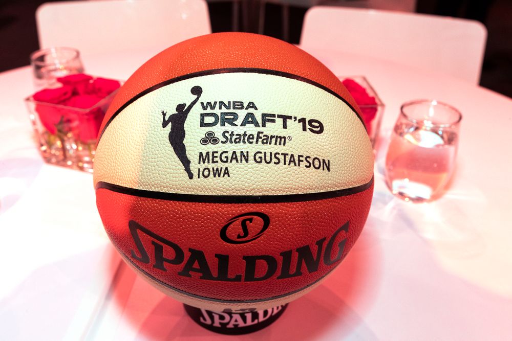 Iowa Hawkeyes forward Megan Gustafson (10) at the 2019 WNBA Draft Wednesday, April 10, 2019 at Nike New York Headquarters in New York City. (Brian Ray/hawkeyesports.com)