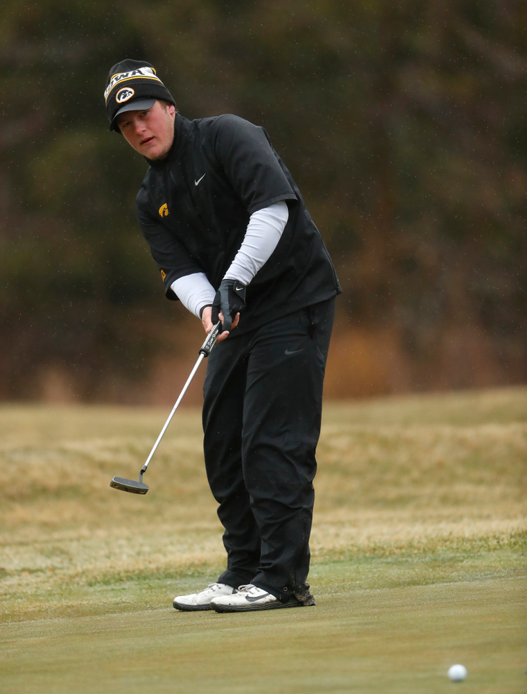 Iowa's Alex Schaake during day two of the 2018 Hawkeye Invitational Friday, April 13, 2018 at Finkbine Golf Course. (Brian Ray/hawkeyesports.com)