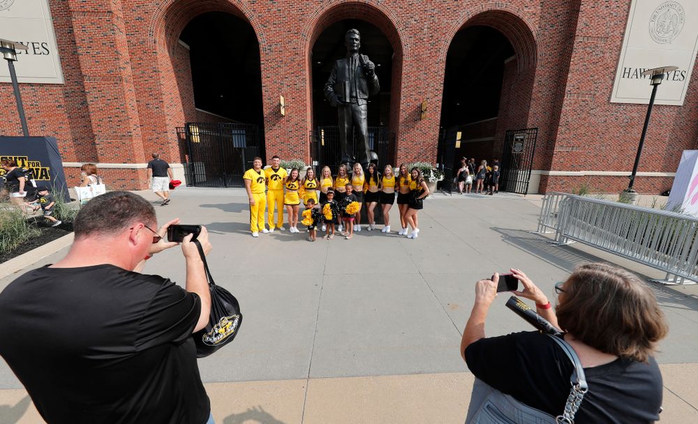 The Iowa Spirit Squad during Kids Day Saturday, August 11, 2018 at Kinnick Stadium. (Brian Ray/hawkeyesports.com)