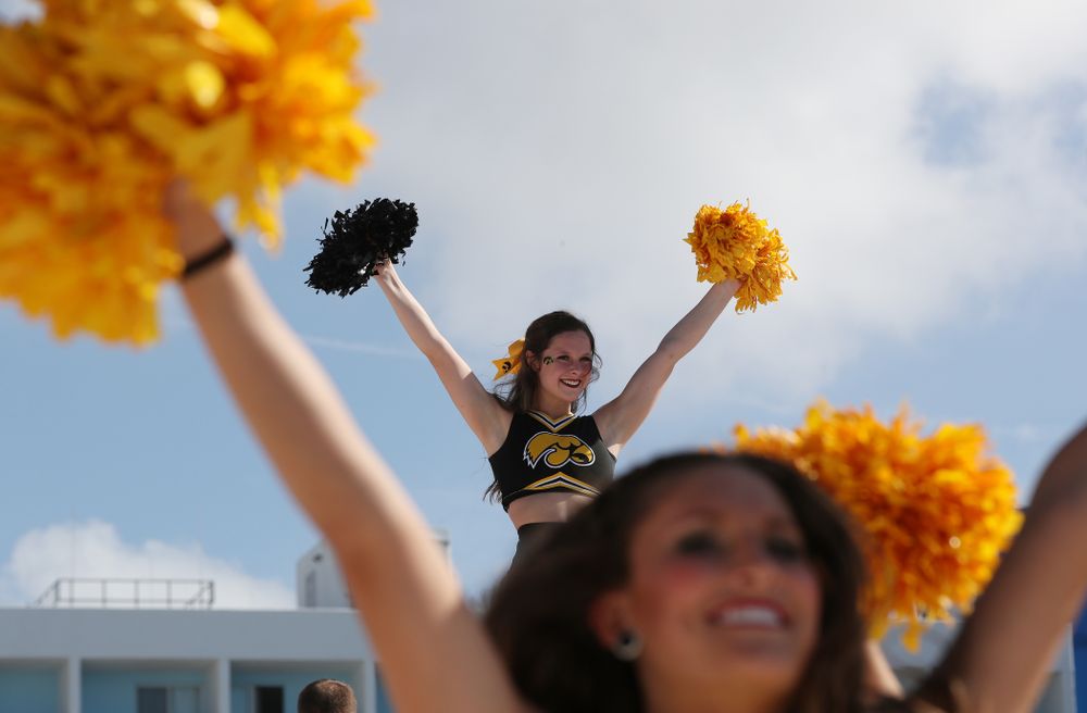 The Iowa Cheerleaders during the Outback Bowl Beach Day Sunday, December 30, 2018 at Clearwater Beach. (Brian Ray/hawkeyesports.com)