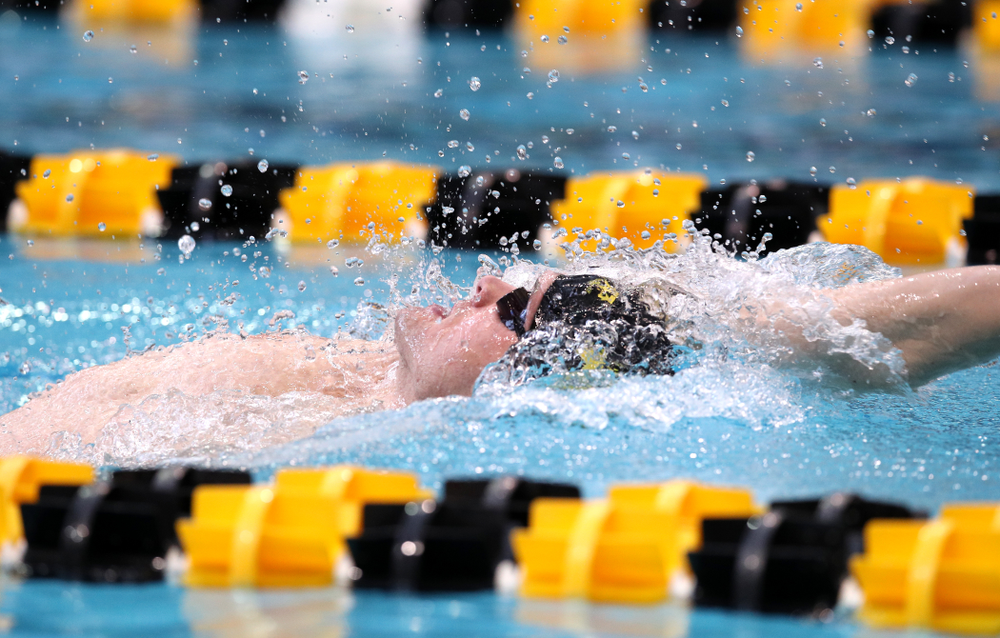 Iowa's Kenneth Mende swims in the preliminaries of the 200-yard IM during the 2019 Big Ten Swimming and Diving Championships Thursday, February 28, 2019 at the Campus Wellness and Recreation Center. (Brian Ray/hawkeyesports.com)