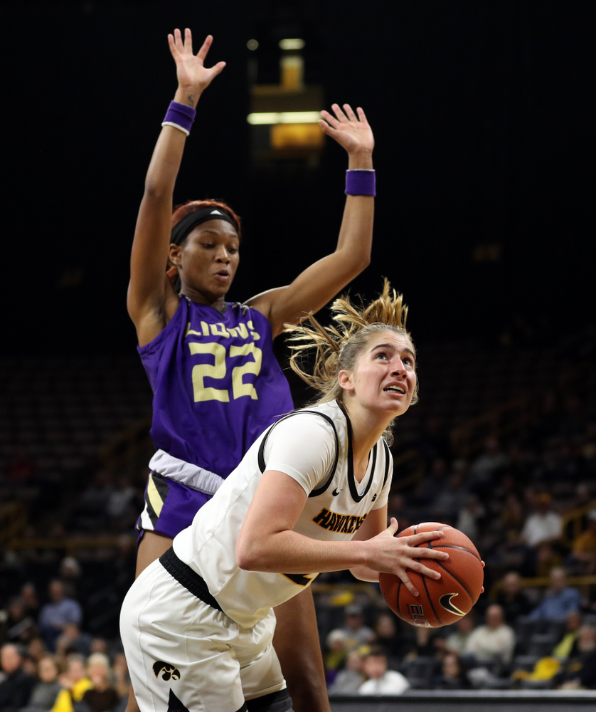 Iowa Hawkeyes guard Kate Martin (20) against North Alabama Thursday, November 14, 2019 at Carver-Hawkeye Arena. (Brian Ray/hawkeyesports.com)