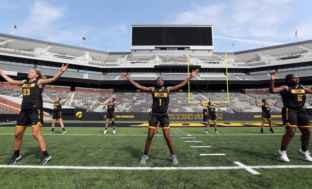 The Iowa WomenÕs Basketball Team participates in the The Program Tuesday, September 17, 2019 at Kinnick Stadium (Brian Ray/hawkeyesports.com)