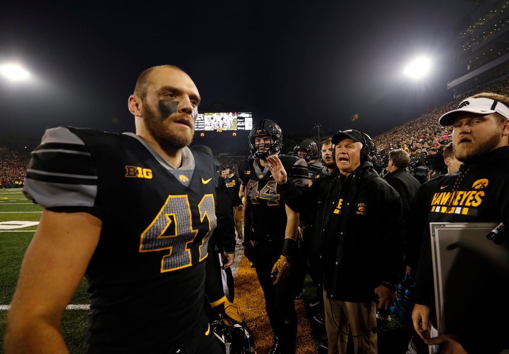 Iowa Hawkeyes defensive coordinator Reese Morgan against the Ohio State Buckeyes Saturday, November 4, 2017 at Kinnick Stadium. (Brian Ray/hawkeyesports.com)