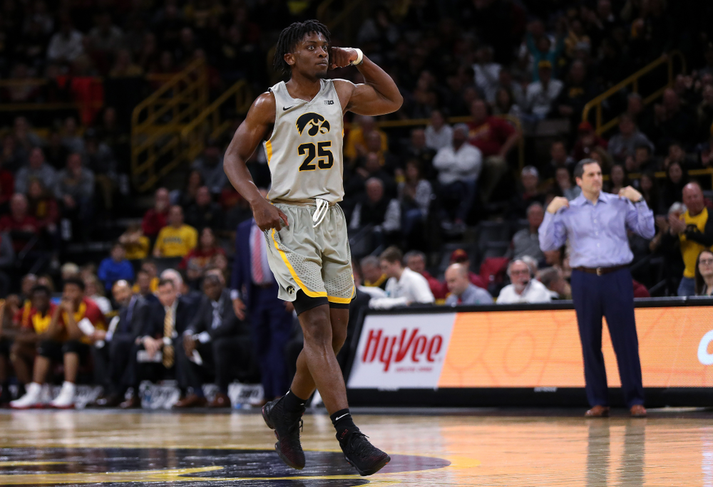 Iowa Hawkeyes forward Tyler Cook (25) against the Iowa State Cyclones in the Iowa Corn Cy-Hawk Series Thursday, December 6, 2018 at Carver-Hawkeye Arena. (Brian Ray/hawkeyesports.com)