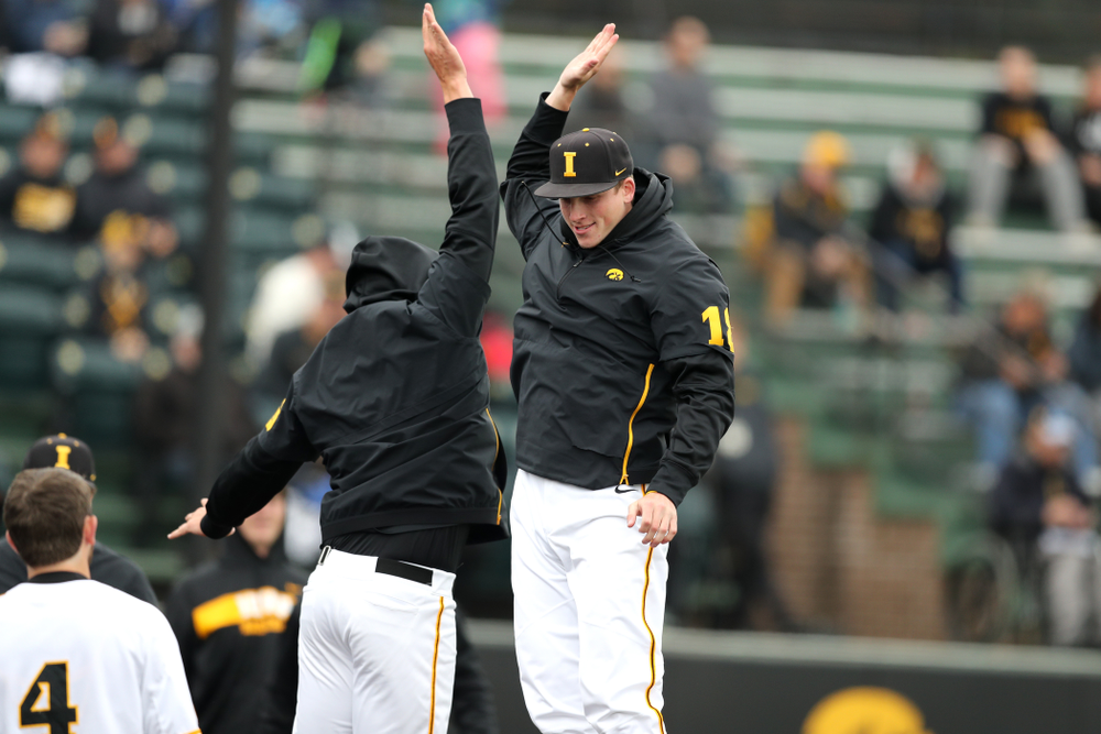 Iowa Hawkeyes Shane Ritter (18) against Michigan State Sunday, May 12, 2019 at Duane Banks Field. (Brian Ray/hawkeyesports.com)