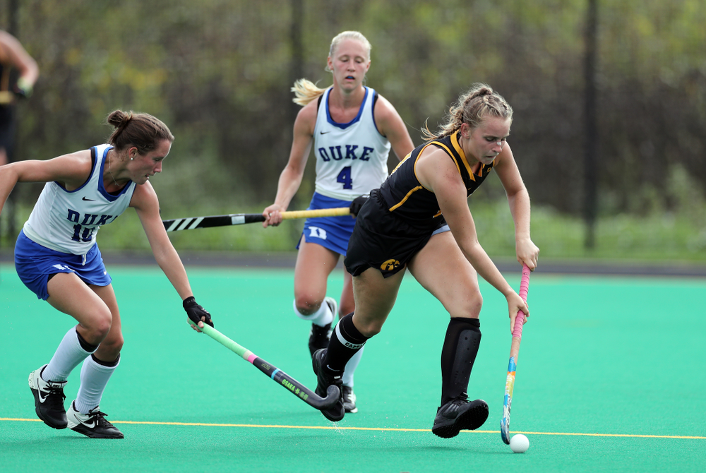 Iowa Hawkeyes Katie Birch (11) against the Duke Blue Devils Sunday, September 15, 2019 at Grant Field. (Brian Ray/hawkeyesports.com)