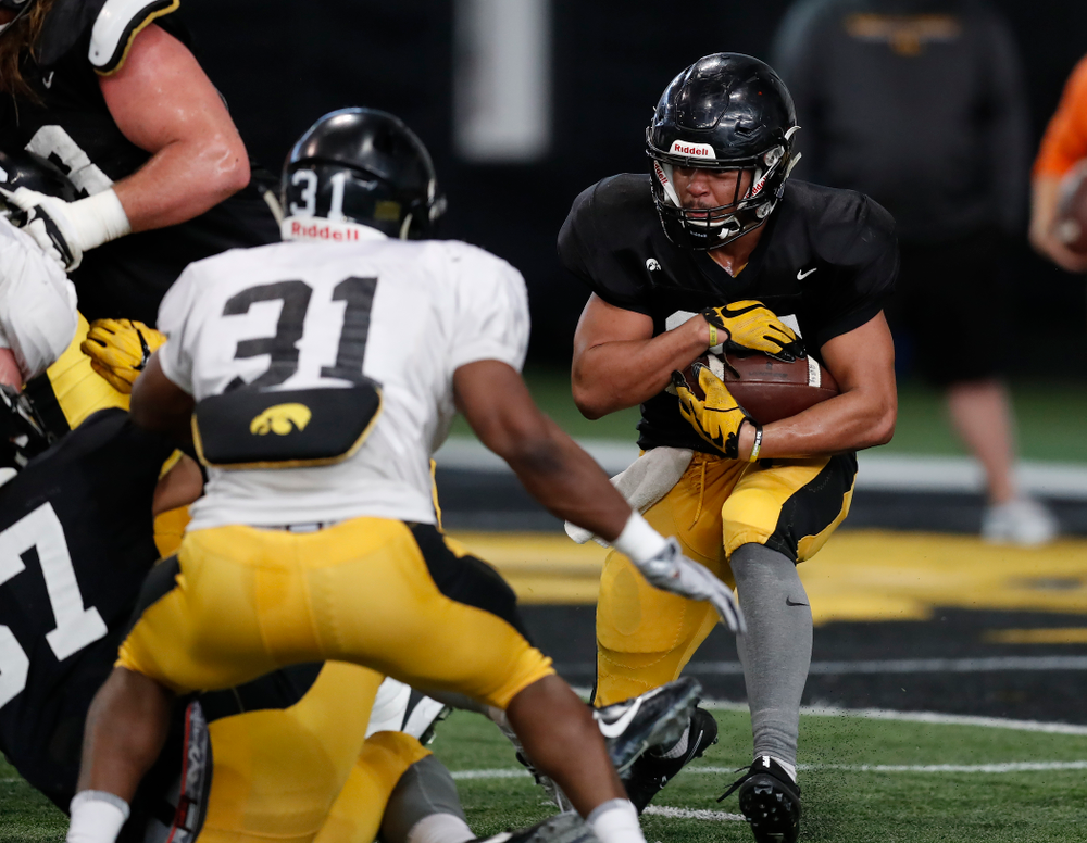 Iowa Hawkeyes running back Ivory Kelly-Martin (21) during spring practice Wednesday, March 28, 2018 at the Hansen Football Performance Center. (Brian Ray/hawkeyesports.com)
