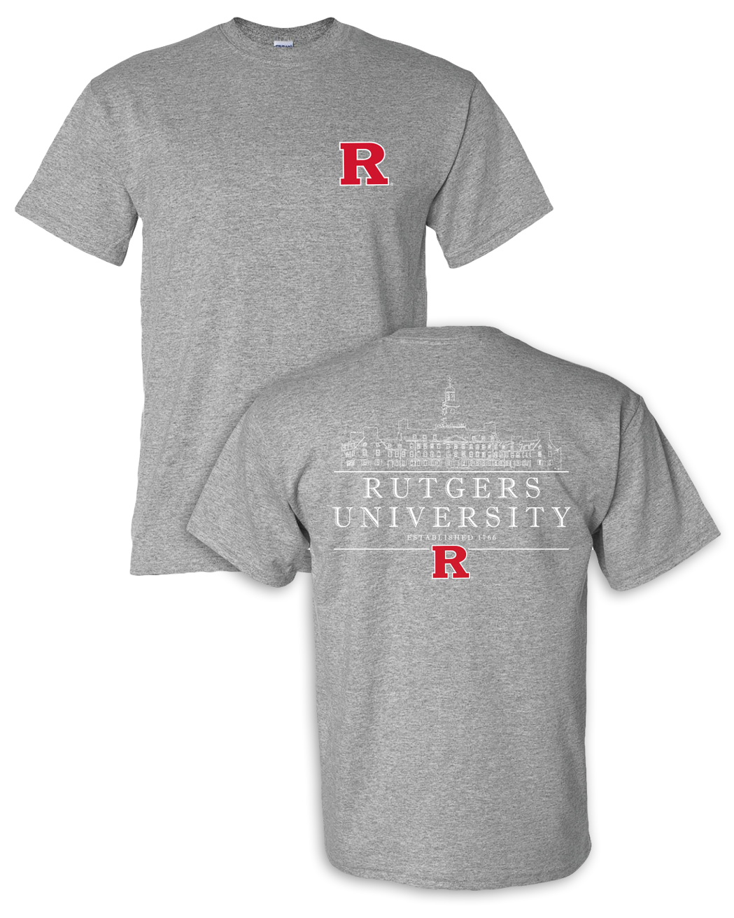 Rutgers Scarlet Knights Full Back Campus T Shirt Rutgers Apparel