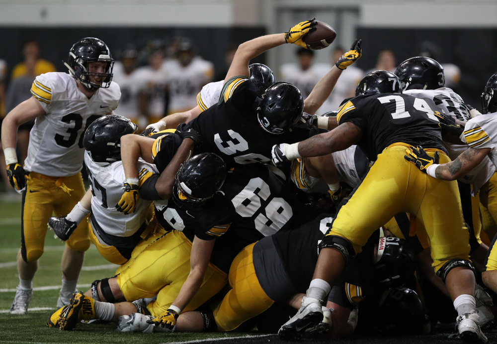 Iowa Hawkeyes fullback Brady Ross (36) during preparation for the 2019 Outback Bowl Wednesday, December 19, 2018 at the Hansen Football Performance Center. (Brian Ray/hawkeyesports.com)