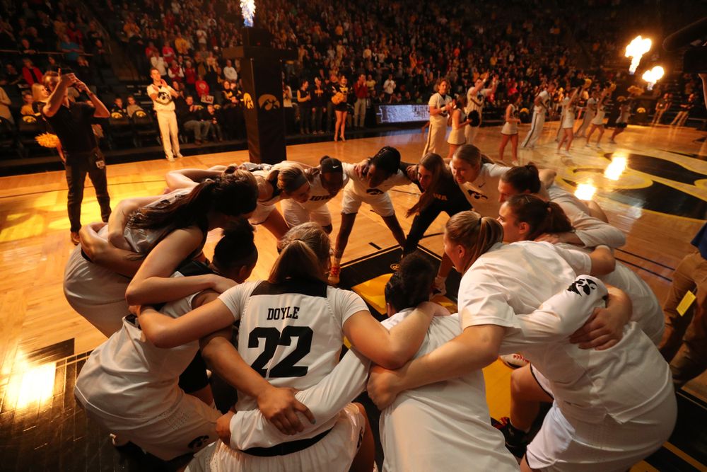 The Iowa Hawkeyes before their game against the Purdue Boilermakers Sunday, January 27, 2019 at Carver-Hawkeye Arena. (Brian Ray/hawkeyesports.com)