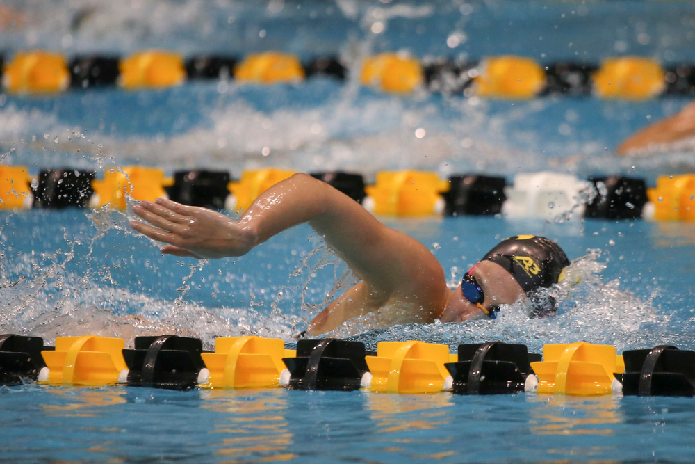 Iowa’s Macy Rink swims the 200-yard freestyle during the Iowa swimming and diving meet vs Notre Dame and Illinois on Saturday, January 11, 2020 at the Campus Recreation and Wellness Center. (Lily Smith/hawkeyesports.com)