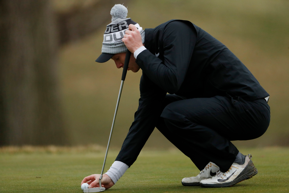 Iowa's Jake Rowe during day two of the 2018 Hawkeye Invitational Friday, April 13, 2018 at Finkbine Golf Course. (Brian Ray/hawkeyesports.com)