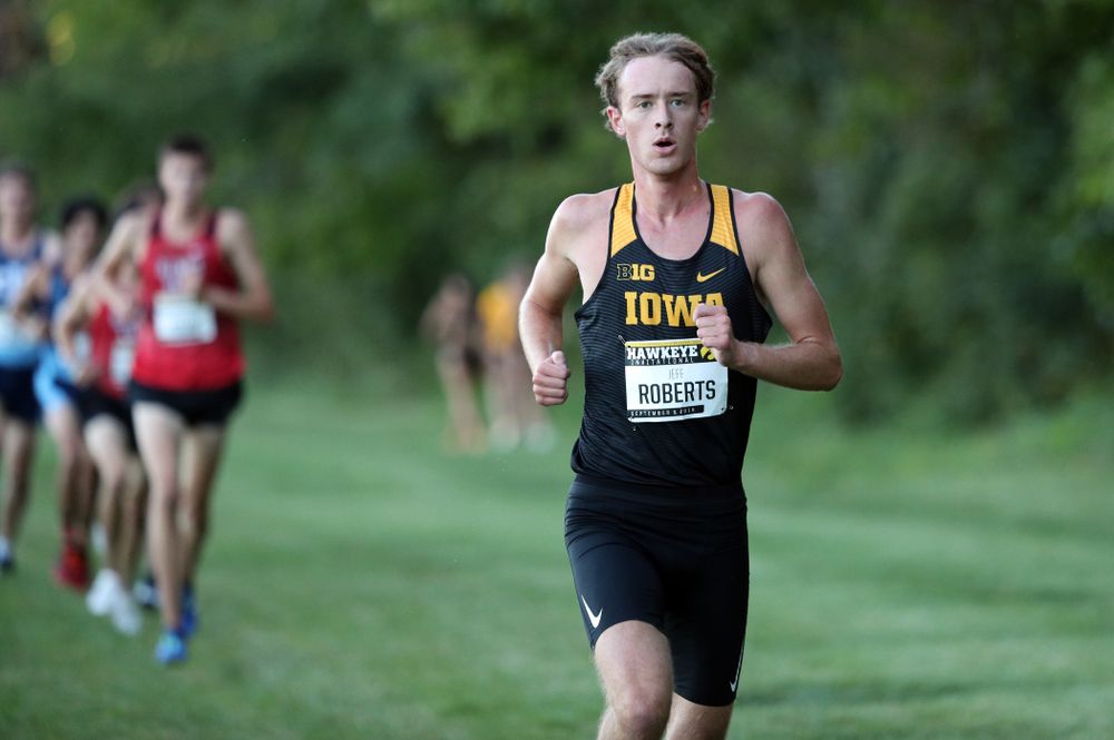 IowaÕs Jeff Roberts runs in the 2019 Hawkeye Invitational Friday, September 6, 2019 at the Ashton Cross Country Course. (Brian Ray/hawkeyesports.com)