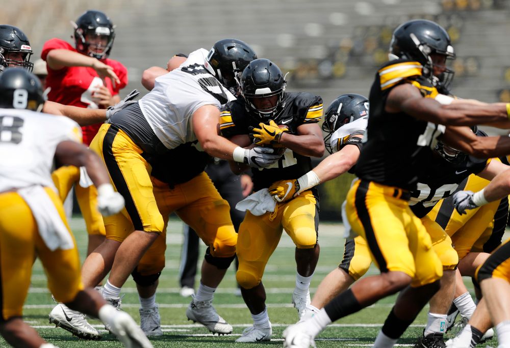 Iowa Hawkeyes running back Ivory Kelly-Martin (21) during Kids Day Saturday, August 11, 2018 at Kinnick Stadium. (Brian Ray/hawkeyesports.com)