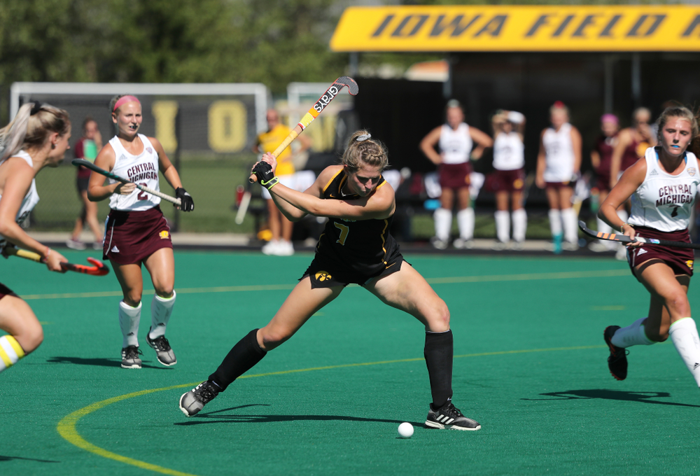 Iowa Hawkeyes Ellie Holley (7) against Central Michigan Friday, September 6, 2019 at Grant Field. The Hawkeyes won the game 11-0. (Brian Ray/hawkeyesports.com)