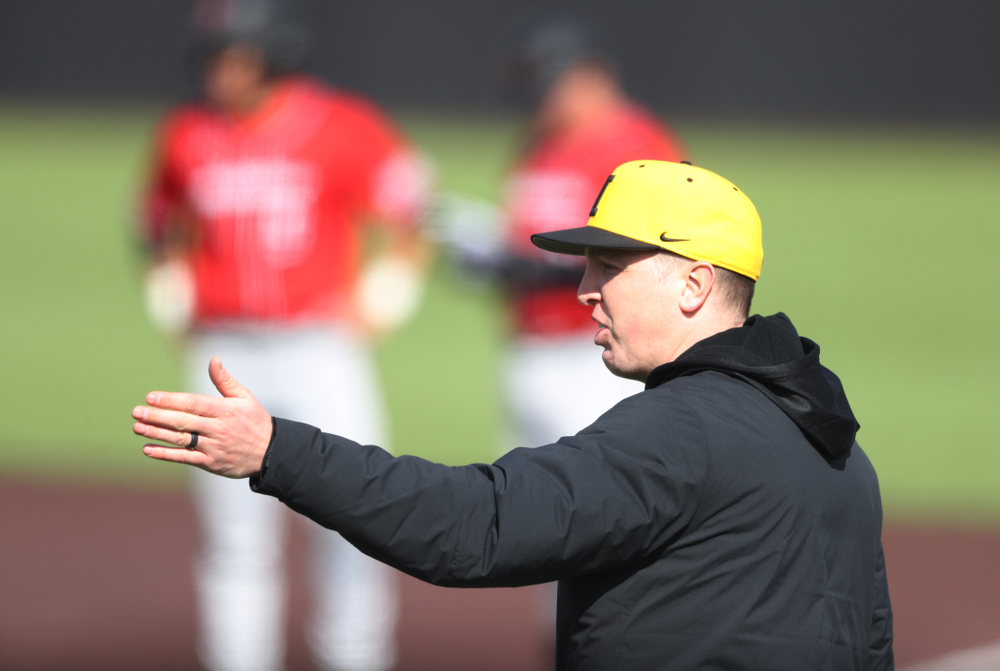 Volunteer Assistant Pitching Coach Tom Gorzelanny against California State Northridge Sunday, March 17, 2019 at Duane Banks Field. (Brian Ray/hawkeyesports.com)
