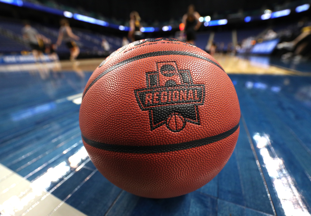The Iowa Hawkeyes during media and practice as they prepare for their Sweet 16 matchup against NC State Friday, March 29, 2019 at the Greensboro Coliseum in Greensboro, NC.(Brian Ray/hawkeyesports.com)