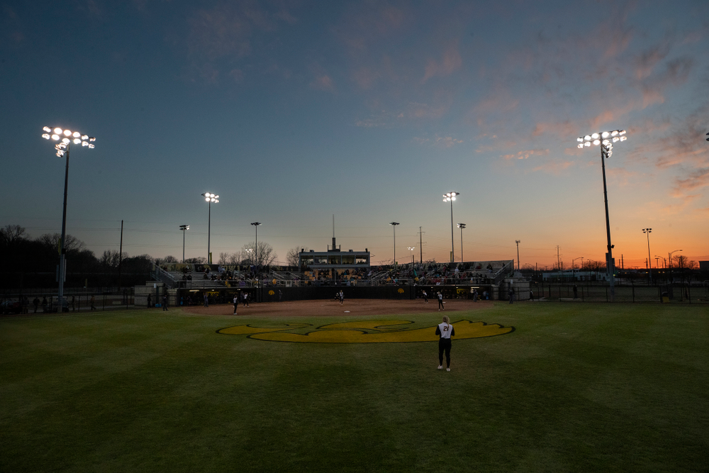 The Iowa Hawkeyes against Western Illinois Tuesday, April 17, 2018 at Bob Pearl Field. (Brian Ray/hawkeyesports.com)