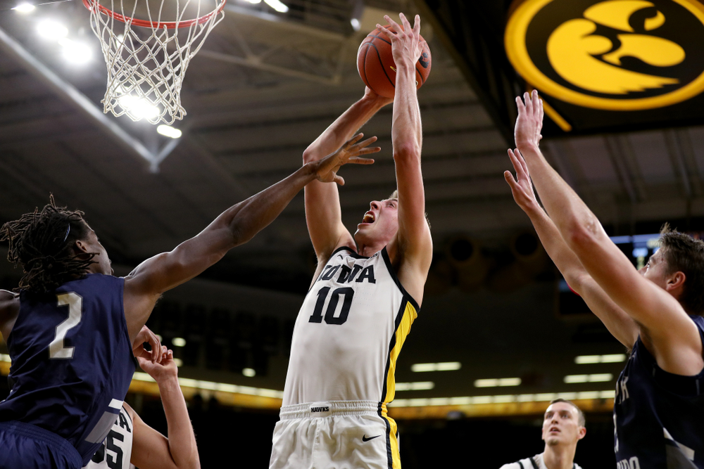 Iowa Hawkeyes guard Joe Wieskamp (10) against North Florida Thursday, November 21, 2019 at Carver-Hawkeye Arena. (Brian Ray/hawkeyesports.com)