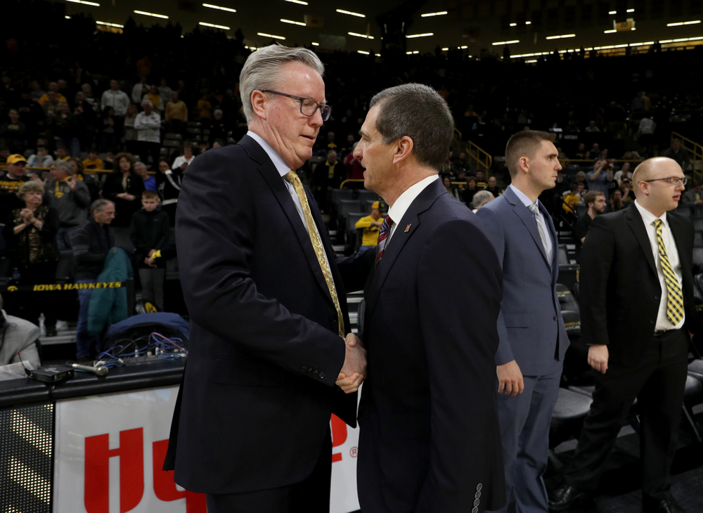 Iowa Hawkeyes head coach Fran McCaffery against the Maryland Terrapins Friday, January 10, 2020 at Carver-Hawkeye Arena. (Brian Ray/hawkeyesports.com)