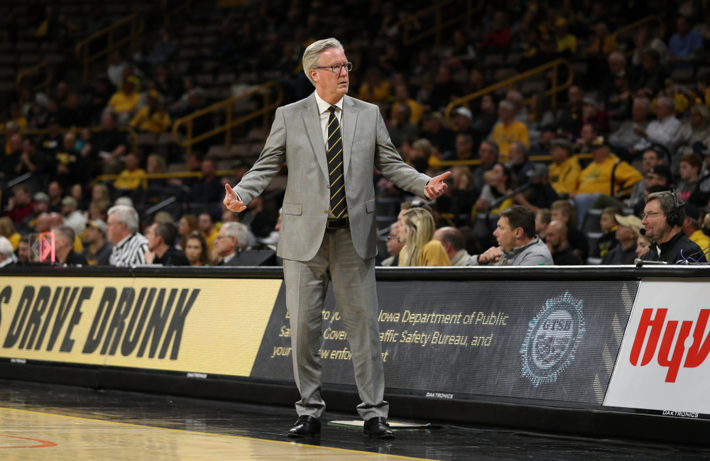 Iowa Hawkeyes head coach Fran McCaffery against North Florida Thursday, November 21, 2019 at Carver-Hawkeye Arena. (Brian Ray/hawkeyesports.com)