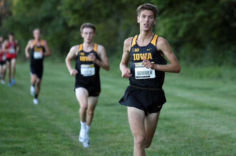 IowaÕs Konnor Sommer runs in the 2019 Hawkeye Invitational Friday, September 6, 2019 at the Ashton Cross Country Course. (Brian Ray/hawkeyesports.com)
