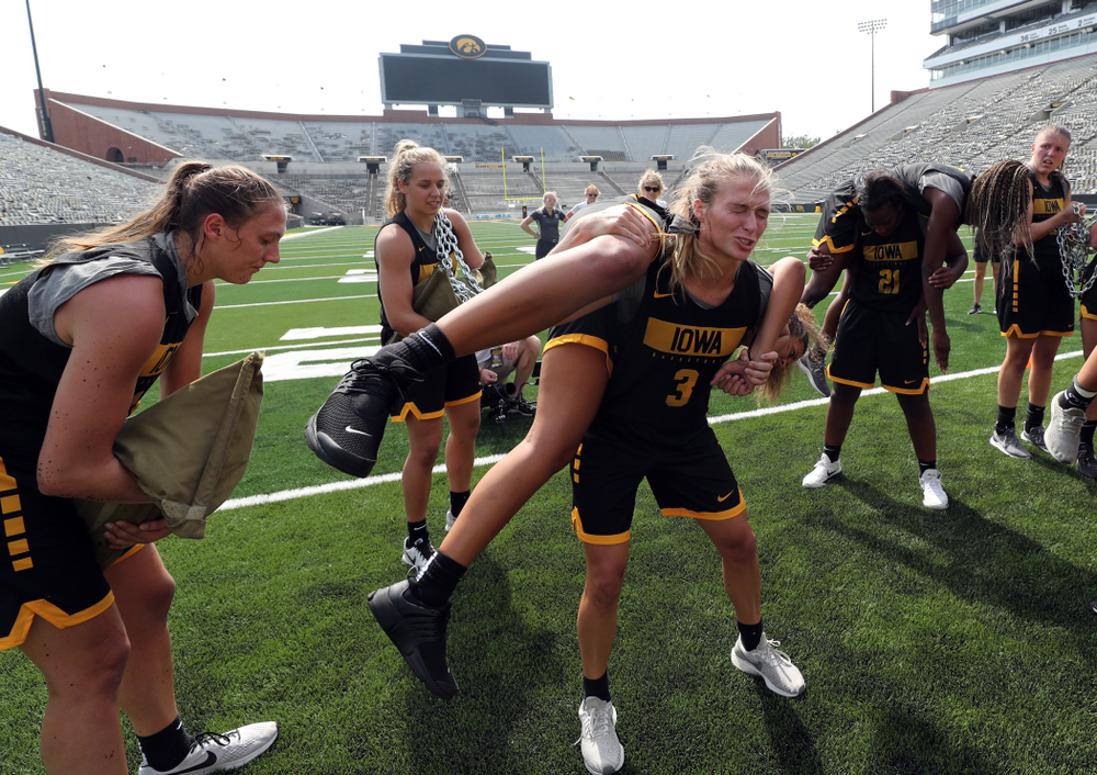 The Iowa WomenÕs Basketball Team participates in the The Program Tuesday, September 17, 2019 at Kinnick Stadium (Brian Ray/hawkeyesports.com)
