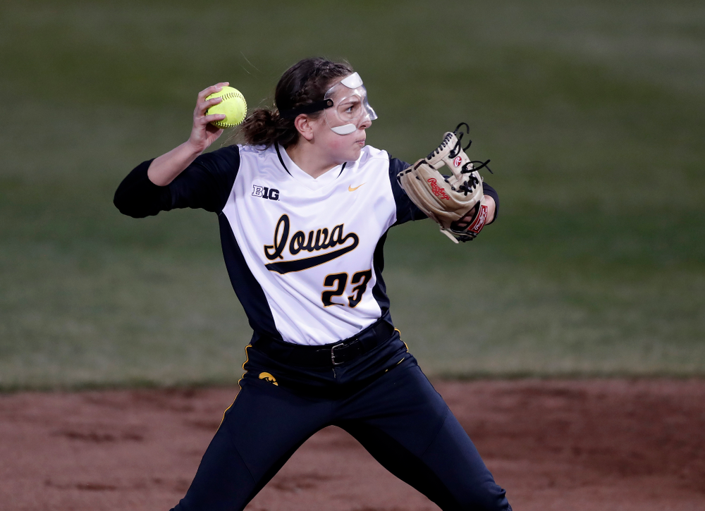 Iowa Hawkeyes infielder Alex Rath (23) against Western Illinois Tuesday, April 17, 2018 at Bob Pearl Field. (Brian Ray/hawkeyesports.com)