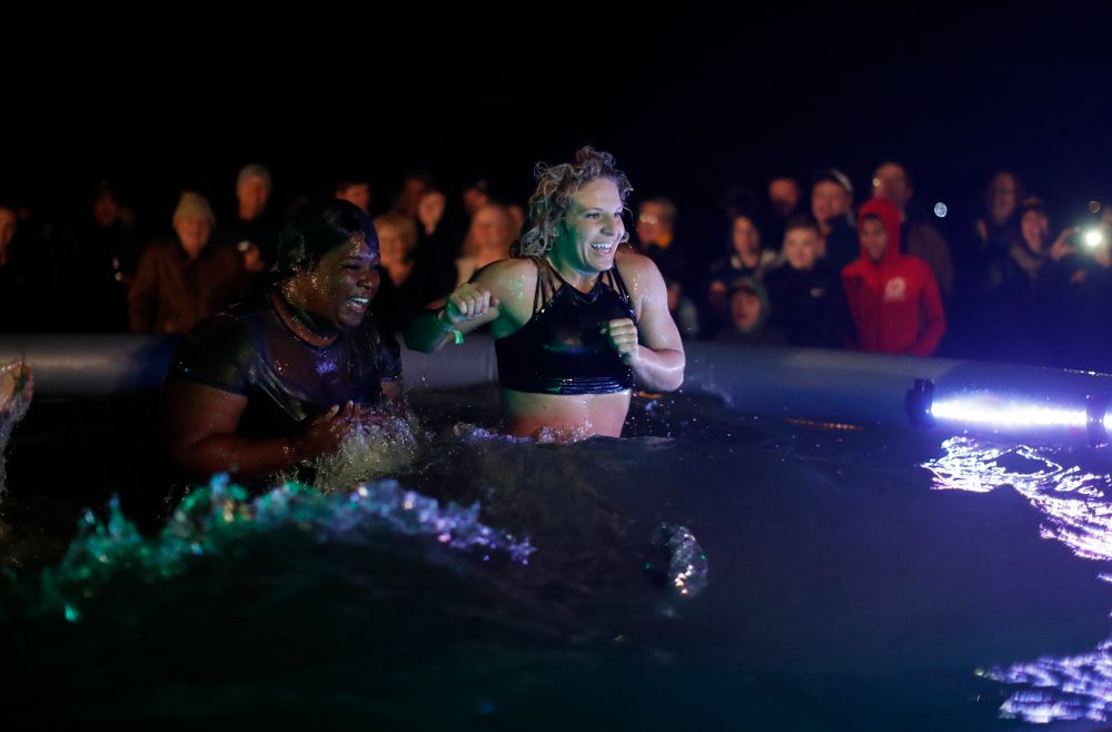 The Hawkeye Wrestling Club Arctic Plunge Saturday, January 27, 2018 at Brown Dear Golf Course in Coralville. (Brian Ray/hawkeyesports.com)
