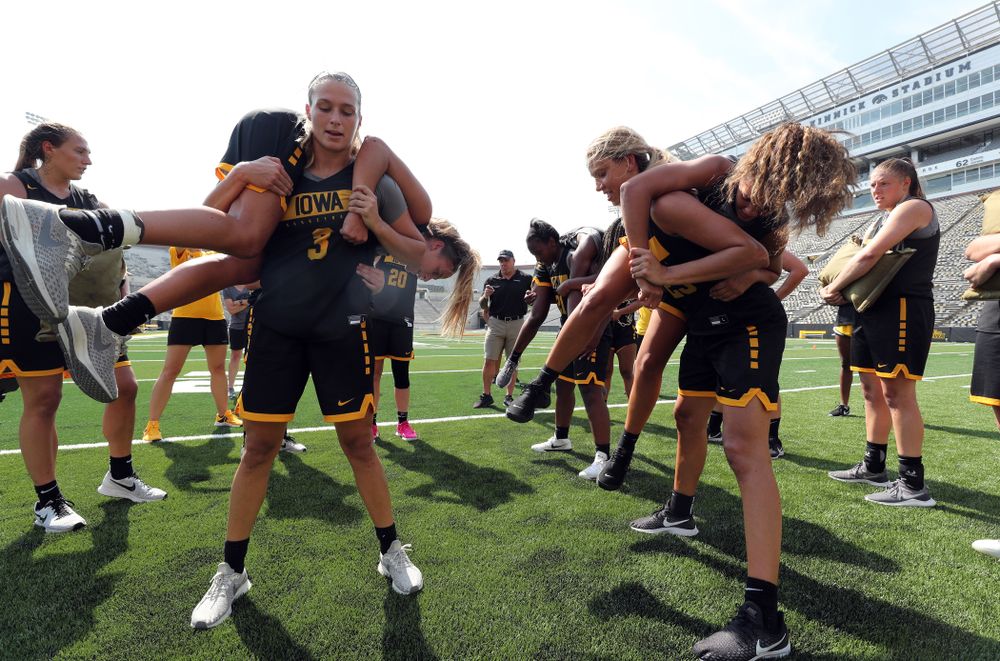 The Iowa WomenÕs Basketball Team participates in the The Program Tuesday, September 17, 2019 at Kinnick Stadium (Brian Ray/hawkeyesports.com)