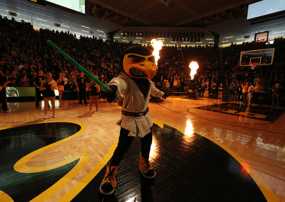 Jedi Herky against the Ohio State Buckeyes Saturday, January 12, 2019 at Carver-Hawkeye Arena. (Brian Ray/hawkeyesports.com)