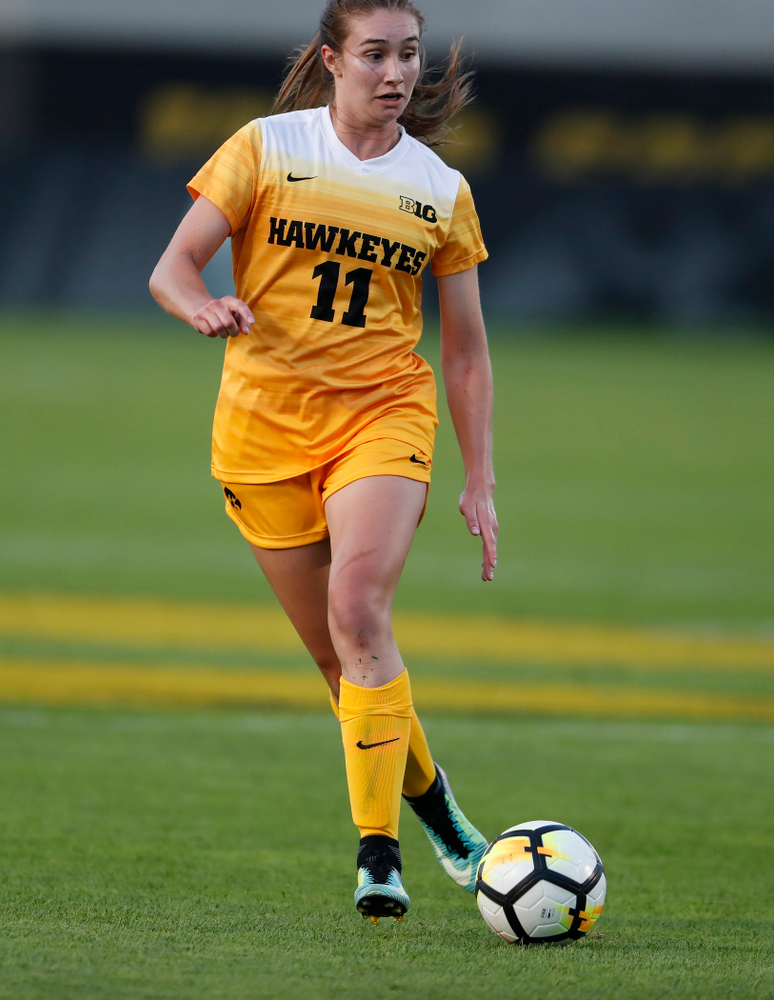 Iowa Hawkeyes Sydney Blitchok (11) against the Missouri Tigers Friday, August 17, 2018 at the Iowa Soccer Complex. (Brian Ray/hawkeyesports.com)