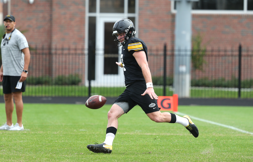 Iowa Hawkeyes punter Colten Rastetter (7) as the team prepares for the Outback Bowl Saturday, December 29, 2018 at Tampa University. (Brian Ray/hawkeyesports.com)
