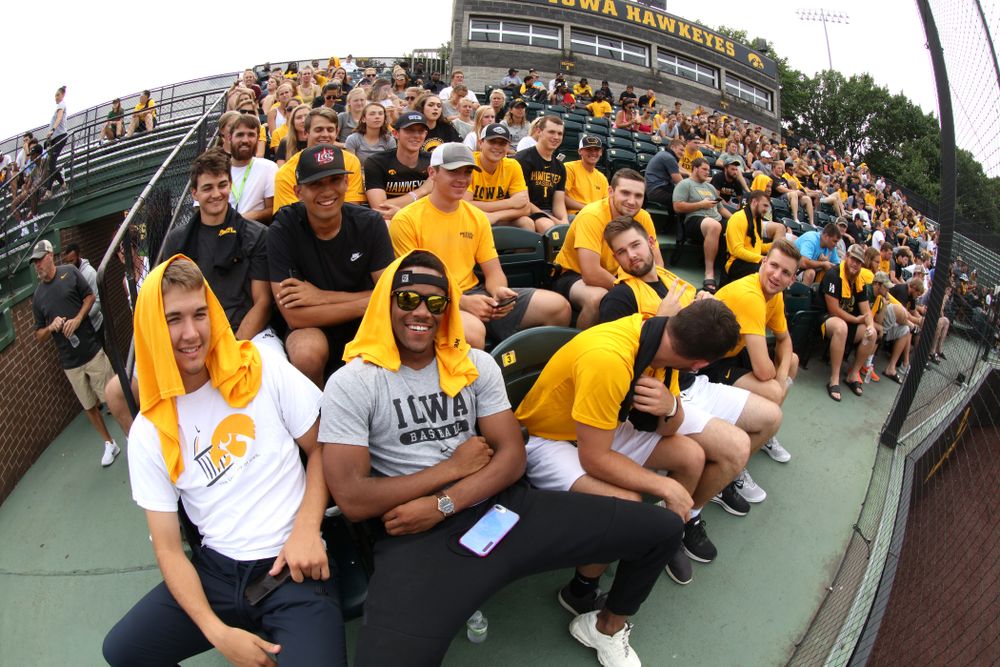 The Iowa Baseball Team during the Iowa Student Athlete Kickoff Kickball game Sunday, August 19, 2018 at Duane Banks Field. (Brian Ray/hawkeyesports.com)