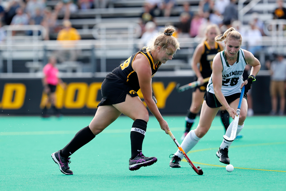 Iowa Hawkeyes Ryley Miller (19) against Dartmouth Friday, August 31, 2018 at Grant Field. (Brian Ray/hawkeyesports.com)