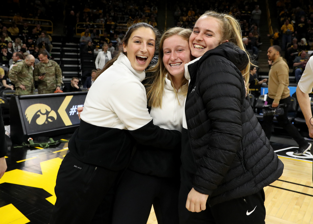 Student Athletes are recognized by the Presidential Committee on Athletics at halftime of the Iowa Hawkeyes game against Penn State Saturday, February 29, 2020 at Carver-Hawkeye Arena. (Brian Ray/hawkeyesports.com)