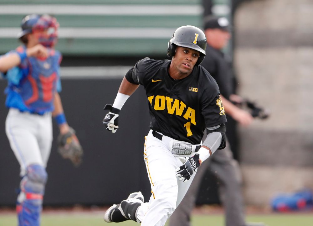 Lorenzo Elion against the Ontario Blue Jays Friday, September 21, 2018 at Duane Banks Field. (Brian Ray/hawkeyesports.com)