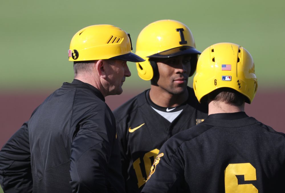 Iowa Hawkeyes head coach Rick Heller against California State Northridge Sunday, March 17, 2019 at Duane Banks Field. (Brian Ray/hawkeyesports.com)