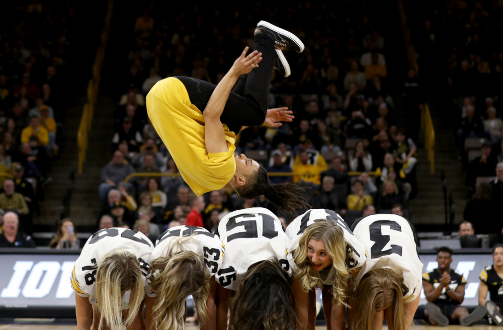 Snap Boogie performs at half-time of the Iowa Hawkeyes game against the Ohio State Buckeyes Thursday, February 20, 2020 at Carver-Hawkeye Arena. (Brian Ray/hawkeyesports.com)