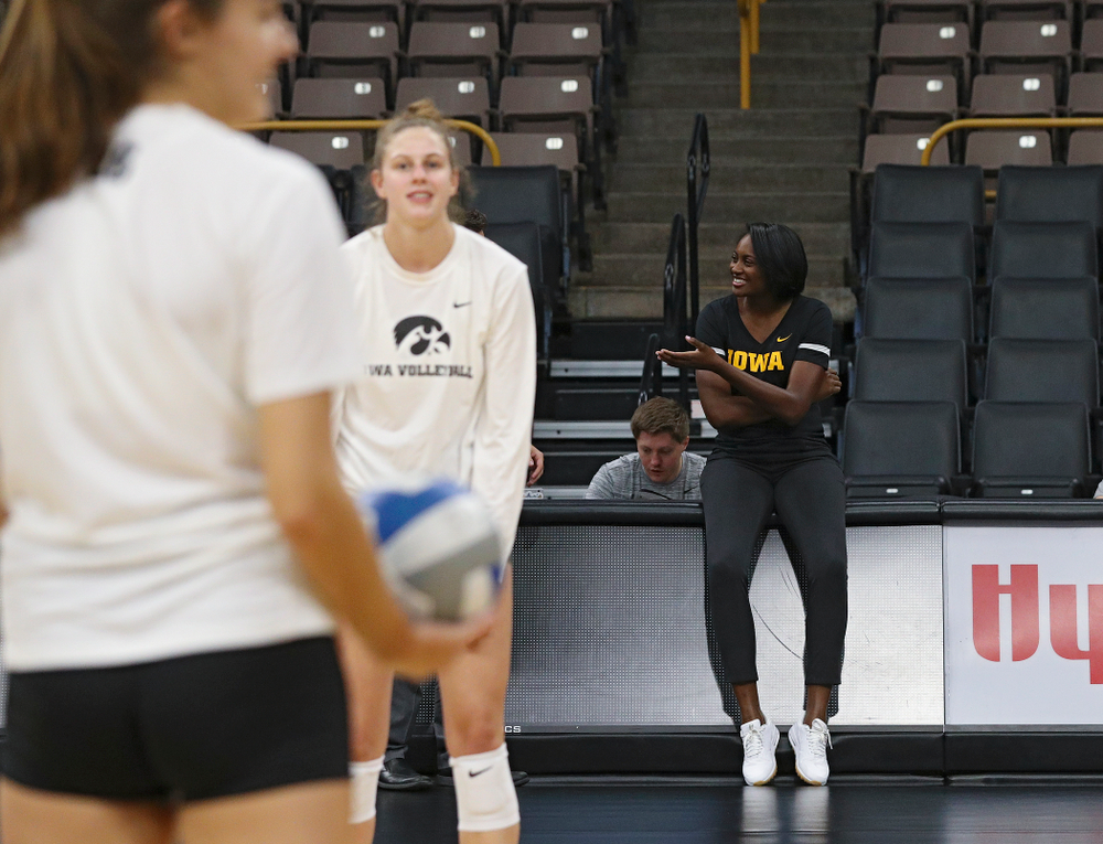 Iowa interim head coach Vicki Brown during Iowa Volleyball’s Media Day at Carver-Hawkeye Arena in Iowa City on Friday, Aug 23, 2019. (Stephen Mally/hawkeyesports.com)