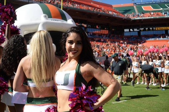 The #14'th ranked University of Miami Hurricanes play the Georgia Tech Yellow Jackets at Sun Life Stadium on October 05, 2013. Photo by Steven...