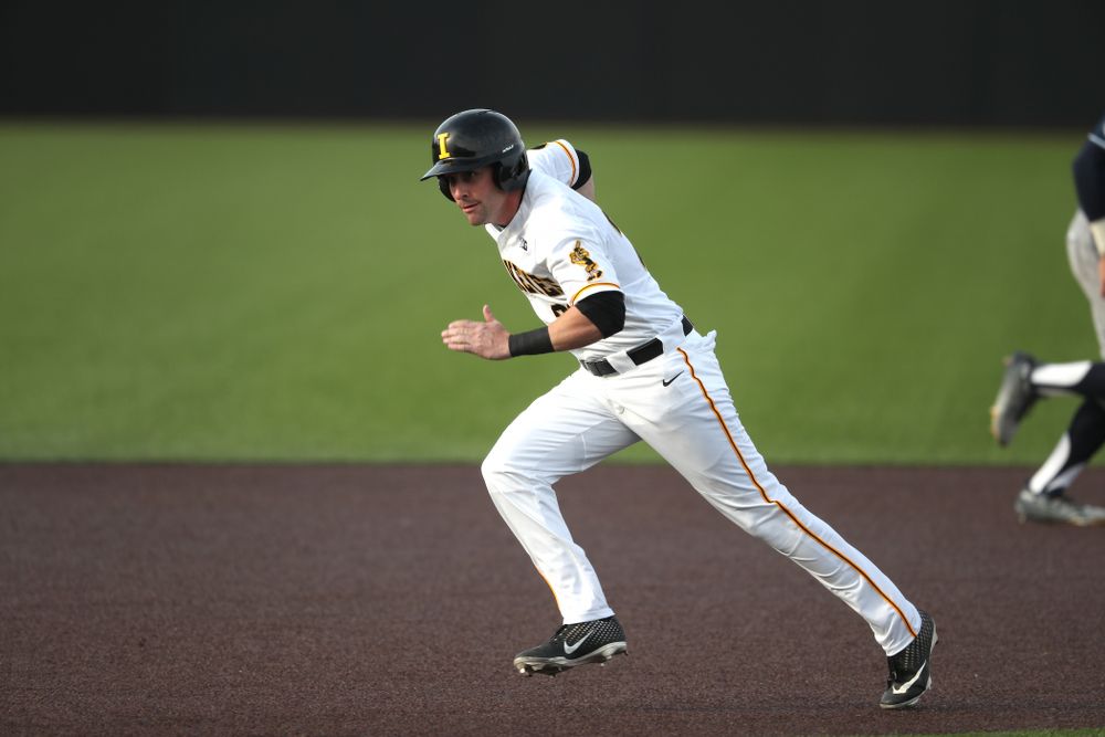 Iowa Hawkeyes Chris Whelan (28) during game one against UC Irvine Friday, May 3, 2019 at Duane Banks Field. (Brian Ray/hawkeyesports.com)